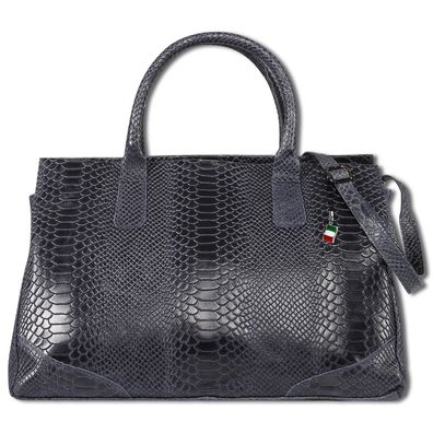 Florence Leder Tasche Damen Henkeltasche dunkelblau 40x21x28cm OTF172B6