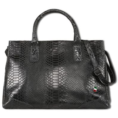 Florence Leder Tasche Damen Henkeltasche schwarz 40x21x28cm inklusive OTF172S1