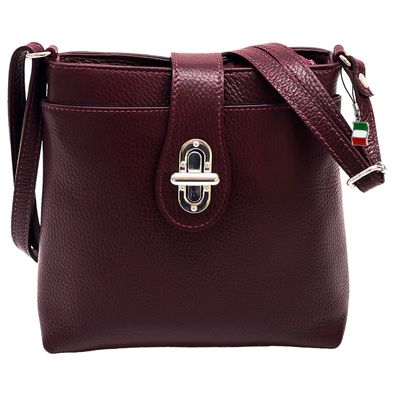 Florence Damen Tasche Echtleder Umhängetasche bordeaux OTF828D