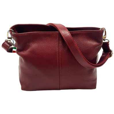 Florence Echtleder Tasche Damen dunkelrot OTF829R