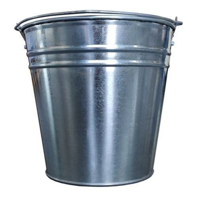 Baueimer verzinkt 12L Wasser- Garten- Zink- Abfall- Futtereimer J5320 BRADAS