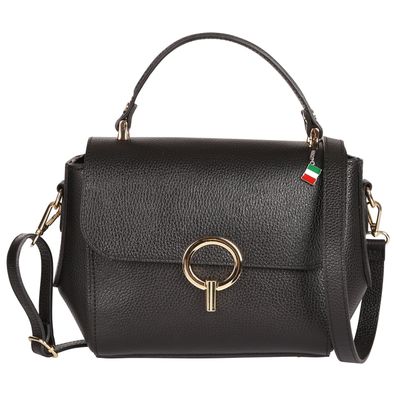 Florence Leder Tasche Damen Handtasche schwarz 26x11x18cm inklusive OTF845S1