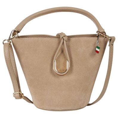 Florence Leder Tasche Damen Handtasche taupe beige 23x14x18cm inklusive OTF847I3
