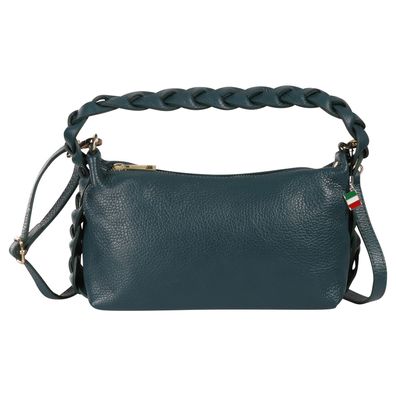 Florence Leder Tasche Damen Umhängetasche petrolblau 25x9x14cm OTF849T6