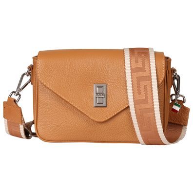 Florence Leder Tasche Damen Umhängetasche hellbraun 22x5x15cm inklusive OTF851C4