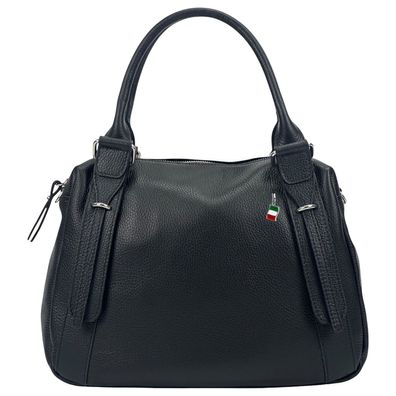 Florence Leder Tasche Damen Umhängetasche schwarz 35x12x27cm inklusive OTF855S1