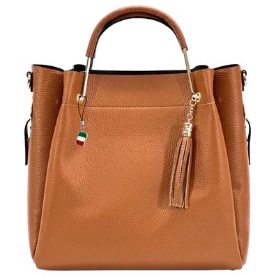 Florence Leder Tasche Damen Umhängetasche Handtasche tan hellbraun OTF857C4