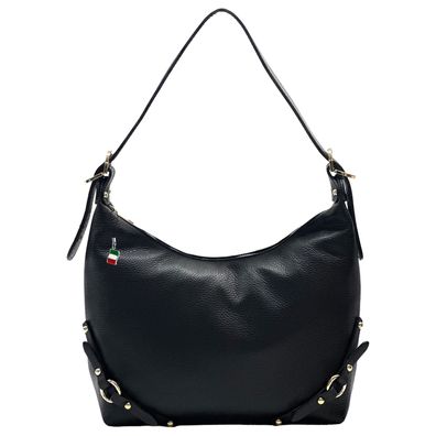 Florence Leder Tasche Damen Schultertasche schwarz 37x8x25cm inklusive OTF858S1