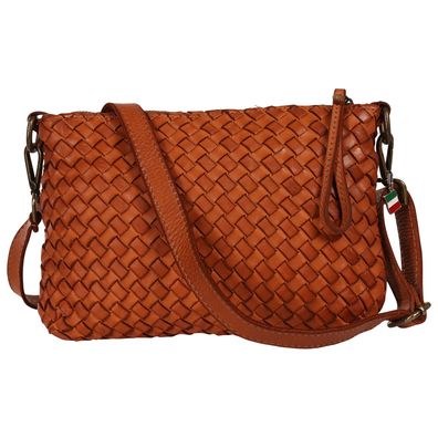 Florence Leder Tasche Damen Umhängetasche braun tan 27x3x20cm inklusive OTF859C5