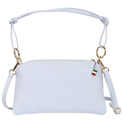 Florence Leder Tasche Damen Umhängetasche hellblau 28x2x17cm inklusive OTF861H2