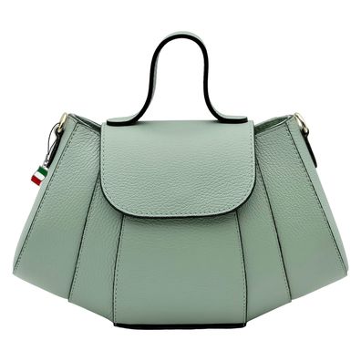 Florence Leder Tasche Damen Schultertasche hellgrün 28x10x18cm OTF863L2
