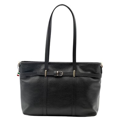 Florence Leder Tasche Damen Schultertasche schwarz 37x10x25cm inklusive OTF865S1