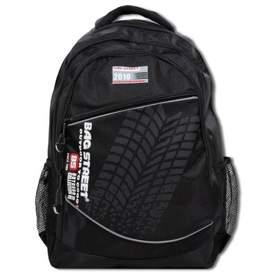 Bag Street Synthetik Rucksack Damen Herren Sporttasche schwarz 30x46x15 OTJ615S
