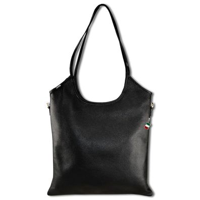 Florence Damen Umhängetasche Leder Tasche schwarz OTM112S