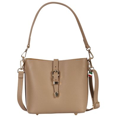 Florence Damen Umhängetasche Leder Tasche taupe OTM812I