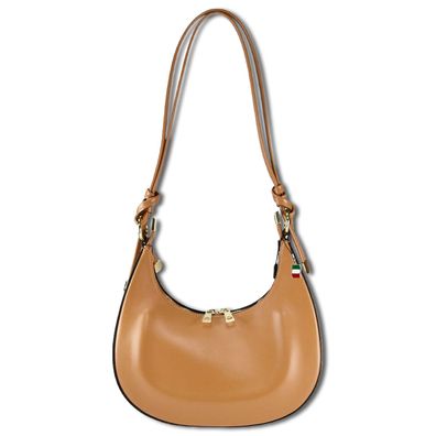 Florence Damen Umhängetasche Leder Tasche braun, taupe OTM814C