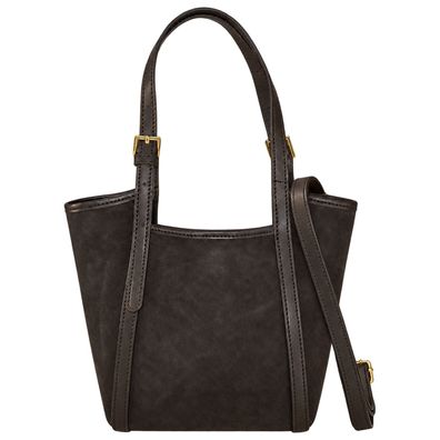 Florence Damen Schultertasche Wildleder Tasche dunkelbraun OTM816N6