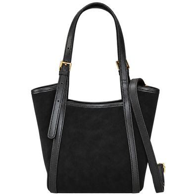 Florence Damen Schultertasche Wildleder Tasche schwarz OTM816S1