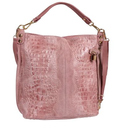 Toscanto Damen Beuteltasche Shopper Leder Tasche rosa OTT162SA
