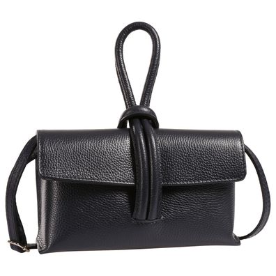 Toscanto Damen Abendtasche Umhängetasche Leder Tasche dunkelblau OTT834AB
