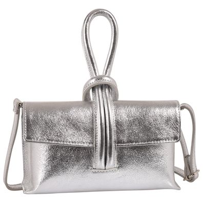 Toscanto Damen Abendtasche Umhängetasche Leder Tasche silber OTT834AJ