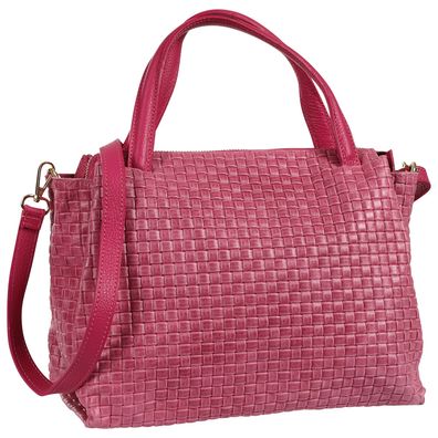 Toscanto Damen Handtasche Leder Tasche fuchsia pink OTT856HP3