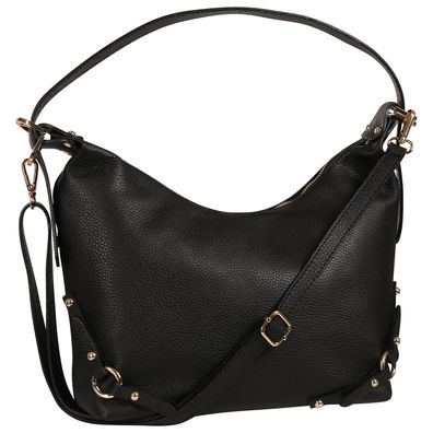 Toscanto Damen Schultertasche Leder Tasche schwarz OTT858SS1