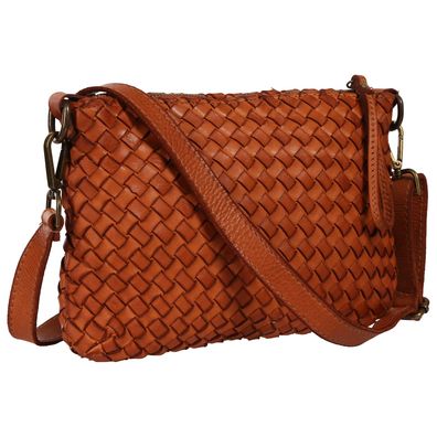 Toscanto Damen Umhängetasche Leder Tasche braun tan OTT859UC5