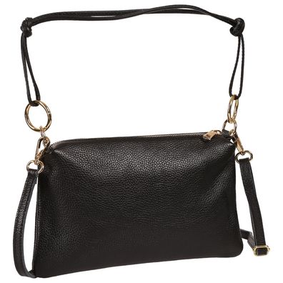 Toscanto Damen Umhängetasche Leder Tasche schwarz OTT861US1