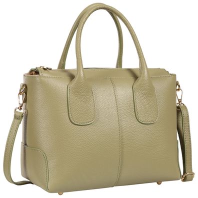 Toscanto Damen Umhängetasche Handtasche Leder Tasche hellgrün OTT864HL4