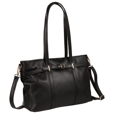 Toscanto Damen Schultertasche Leder Tasche schwarz OTT865SS1