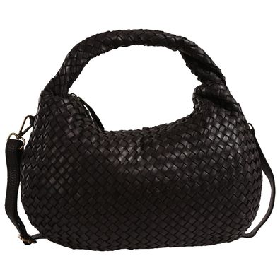 Toscanto Damen Schultertasche Leder Tasche schwarz OTT866SS1