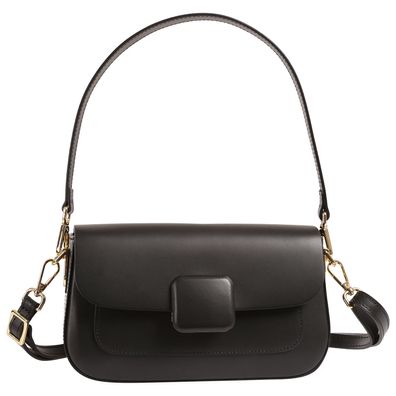 Toscanto Damen Schultertasche Leder Tasche schwarz OTT872SS1