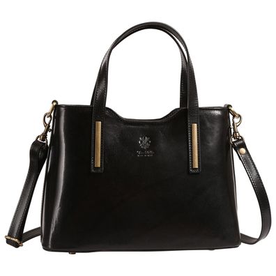 Toscanto Damen Schultertasche Leder Tasche schwarz OTT878SS1