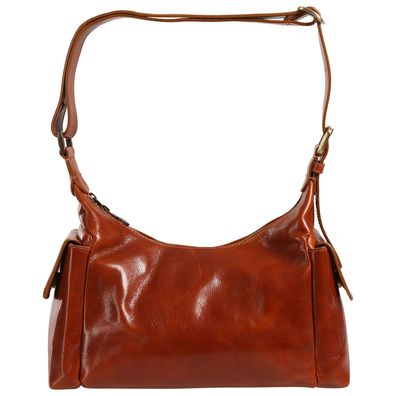 Toscanto Damen Schultertasche Leder Tasche mittelbraun OTT882SC5