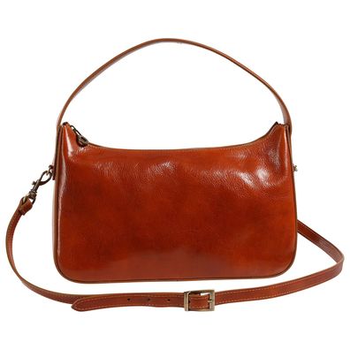 Toscanto Damen Schultertasche Leder Tasche mittelbraun OTT886SC5