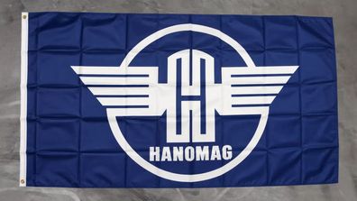 Fahne Flagge Hanomag Flügel Trecker Traktor Schlepper - 150 x 250 cm
