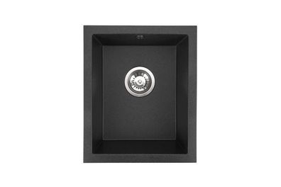 Manestein Granitspüle Junit 38 rechteckig 45,5 x 37,5 cm mit Siphon