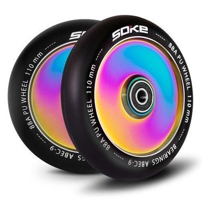 110 mm Vollregenbogen-Scooterräder, 2 Stück