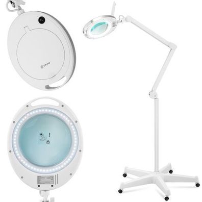 Mobile Kosmetik-Vergrößerungslampe mit Lupe, 5 Dioptrien, 60 LED, Ø 127 mm