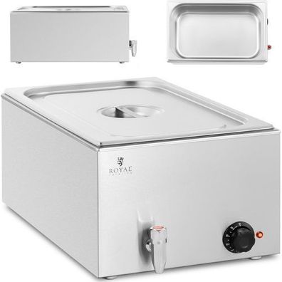 Elektrischer Wasserbadwärmer mit Wasserhahn GN 1/1 600 W