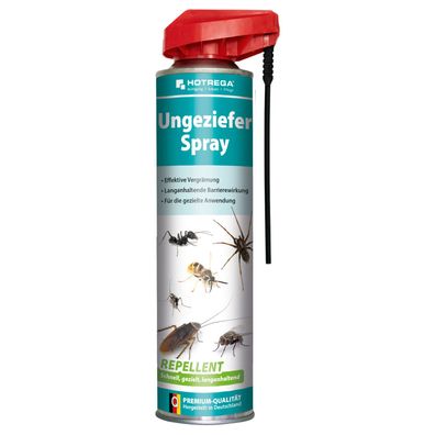 HOTREGA® Ungeziefer-Spray Repellent, 600 ml Spraydose mit Klappkopf