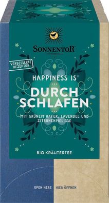 3x Sonnentor Durchschlafen Tee Happiness is®, Doppelkammerbeutel 27g