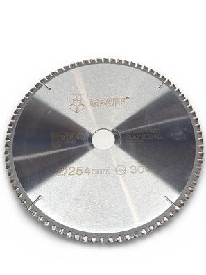 Graff Kreissägeblatt 254x30 mm 80 Zähne Hartmetall Multi Holz Metall Alu