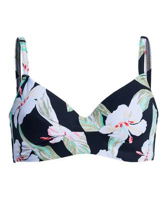 ROXY Bikini Top Essentials Uw Dcup anthracite spring charming - Größe: S