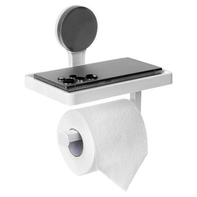 Toilettenpapierhalter mit Saugnapfablage
