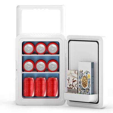 20L Tragbarer Mini Kühlschrank mit Kühl und Heizfunktion AC DC 220-240V/12V Weiß