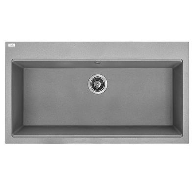 Granitspüle Einzelbecken TAU 50x90 Grau | Siphon im SET!