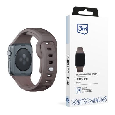 Armband 3mk Silicone Watch für Apple Watch 38/40/41 mm Silikon Taupe