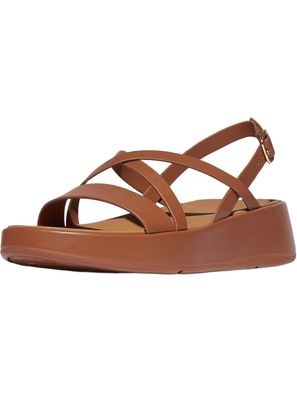 FitFlop Damen Sandalen F-Mode Leather Flatform Strappy Back-Strap Sandals IY3
